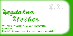 magdolna kleiber business card